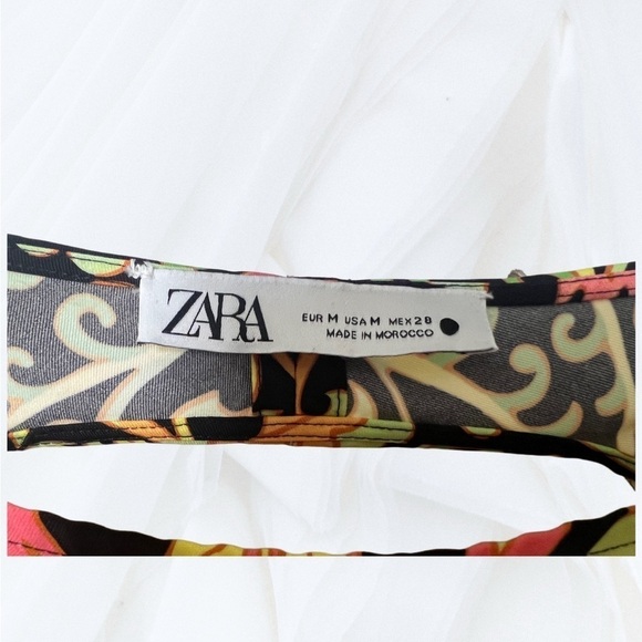 Zara Bodycon Paisley Boho Mini Dress Size M - Picture 8 of 8